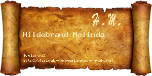Hildebrand Melinda névjegykártya